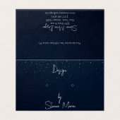 Mitternacht Shimmer Stud Fold Earring Display Card (Außenseite Aufgefaltet)