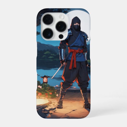 Mitternacht Shinobi Mond: Dunkle Samurai & Ninja-Ä iPhone Hülle (Rückseite)