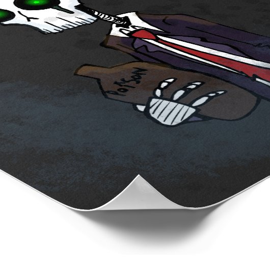 Mitternacht Skeleton Poster (Ecke)