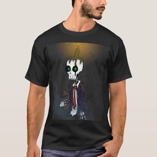 Mitternacht Skeleton T-Shirt (Vorderseite)