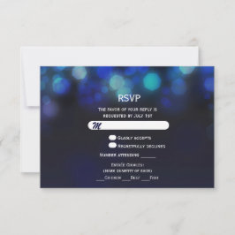 Mitternacht Sky Bokeh Lights UAWG Wedding Card Bei RSVP Karte