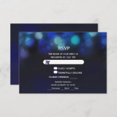 Mitternacht Sky Bokeh Lights UAWG Wedding Card Bei RSVP Karte (Vorne/Hinten)