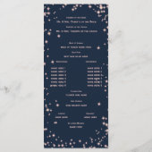 Mitternacht Sky Twinkle Navy Blue und Pink Programm (Rückseite)
