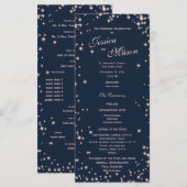 Mitternacht Sky Twinkle Navy Blue und Pink Programm (Vorne/Hinten)
