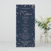 Mitternacht Sky Twinkle Navy Blue und Pink Programm (Stehend Vorderseite)