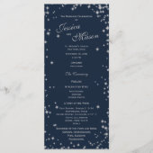Mitternacht Sky Twinkle Navy Blue und Silver Programm (Vorderseite)
