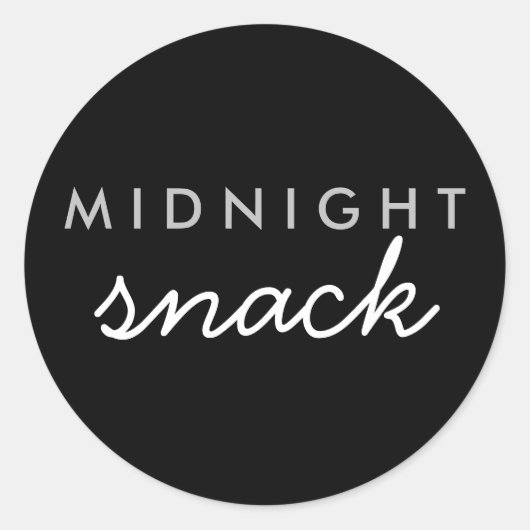 Mitternacht Snack Sticker Black Silver (Vorderseite)