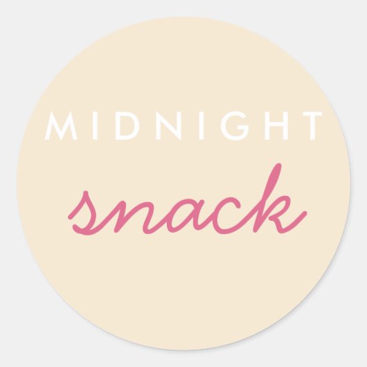 Mitternacht Snack Sticker Champagne Blush (Vorderseite)