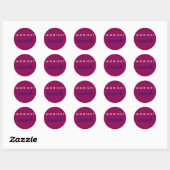 Mitternacht Snack Sticker Magenta Maroon Navy Blue (Blatt)
