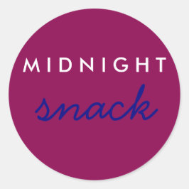Mitternacht Snack Sticker Magenta Maroon Navy Blue