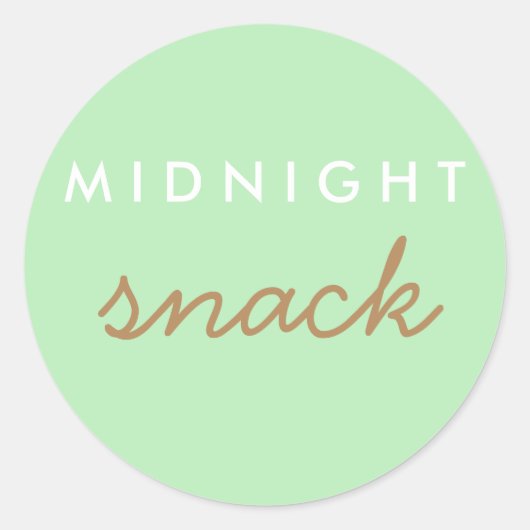 Mitternacht Snack Sticker Minze Green Brown (Vorderseite)