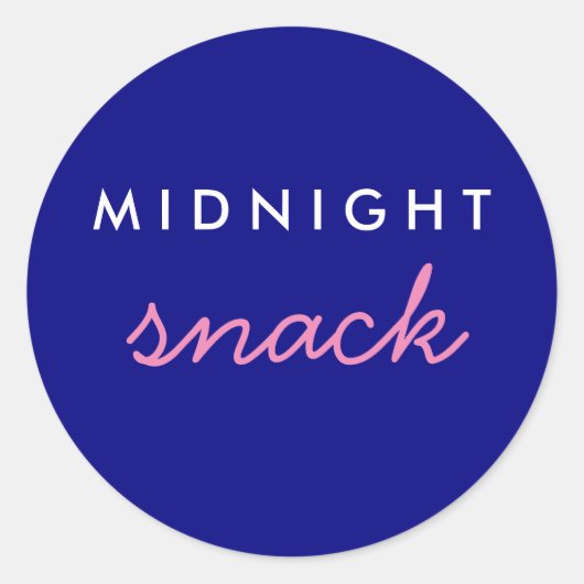 Mitternacht Snack Sticker Navy Pink (Vorderseite)