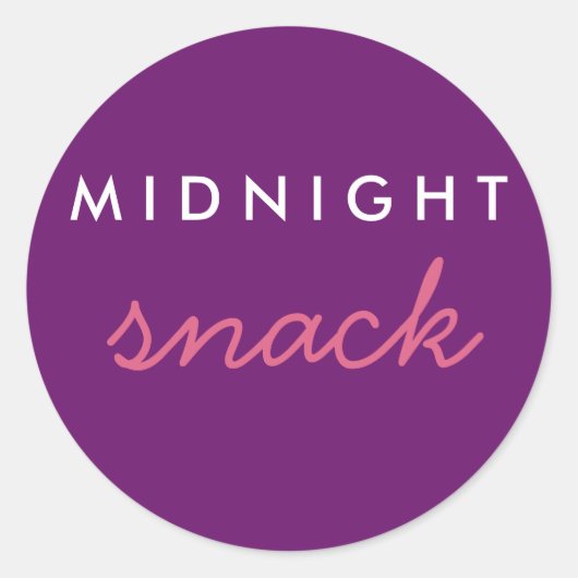 Mitternacht Snack Sticker Pink Lila (Vorderseite)