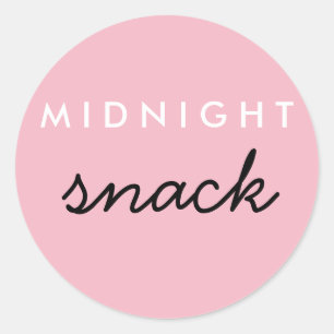 Mitternacht Snack Sticker Pink White Black