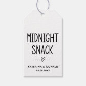 Mitternacht Snack Wedding Geschenkanhänger (Vorderseite)