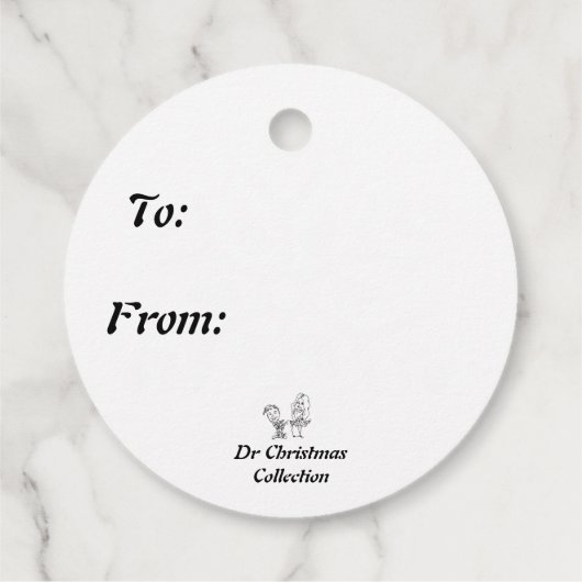 Mitternacht Snowman Geschenkanhänger (Rückseite)