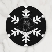 Mitternacht Snowman Geschenkanhänger (Vorderseite)