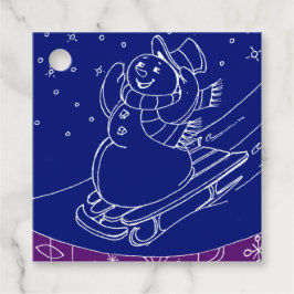 Mitternacht Snowman Geschenkanhänger