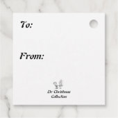 Mitternacht Snowman Geschenkanhänger (Rückseite)