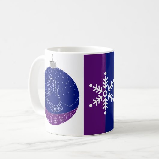 Mitternacht Snowman Kaffeetasse (Vorderseite Links)