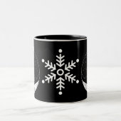 Mitternacht Snowman Zweifarbige Tasse (Mittel)