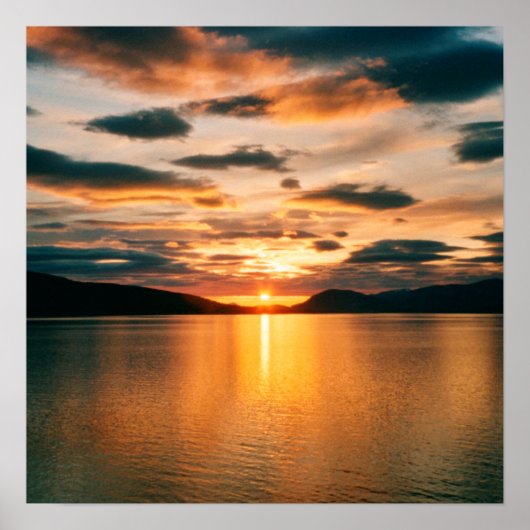 Mitternacht Sonne, Nordnorwegen Poster (Vorne)