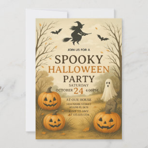 Mitternacht Spooky Halloween-Party Einladung