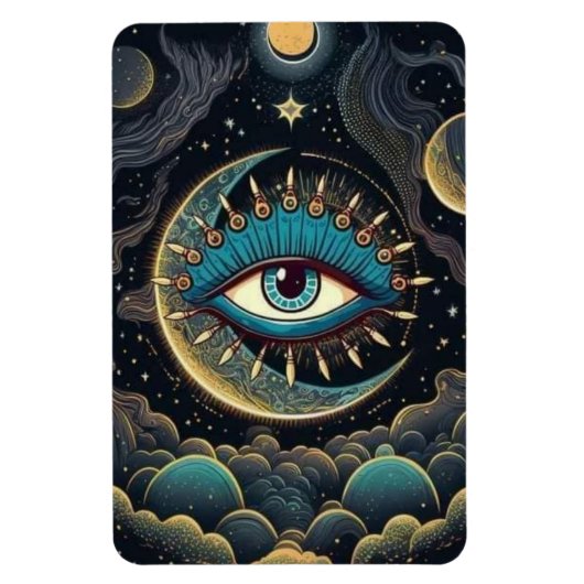 Mitternacht Starry Center Eye Magnet (Vertikal)