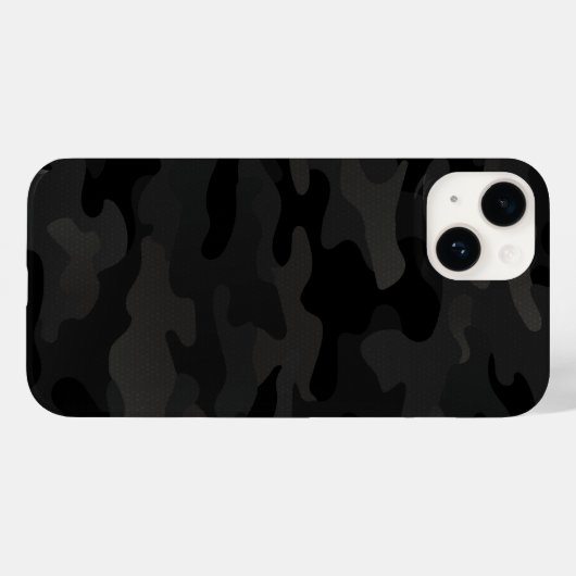 Mitternacht Stealth Urban Camouflage Black Charcoa Case-Mate iPhone Hülle (Rückseite (Horizontal))