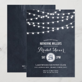 Mitternacht String Lights Bridal Dusche Einladung