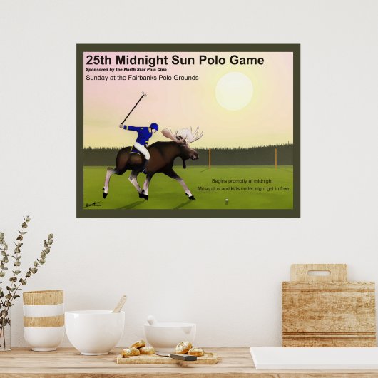 Mitternacht Sun Polo Poster (Küche)