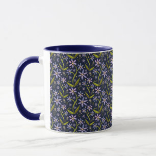 Mitternacht Tanzende Gänseblümchen Aquarell Tasse