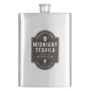 Mitternacht Tequila Halloween-Party Vintag Flachmann