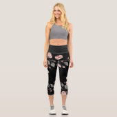 Mitternacht Tropics Capri Leggings (Vorderseite)