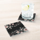 Mitternacht Tropics Glasuntersetzer (Schrägansicht)