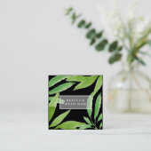 Mitternacht Tropics Quadratische Visitenkarte (Stehend Vorderseite)