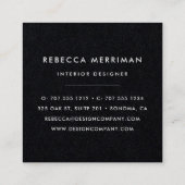 Mitternacht Tropics Quadratische Visitenkarte (Rückseite)