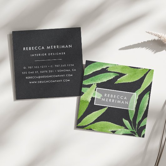 Mitternacht Tropics Quadratische Visitenkarte