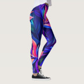 Mitternacht tropischer Regenwald Leggings (Rechts)