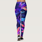 Mitternacht tropischer Regenwald Leggings (Rückseite)
