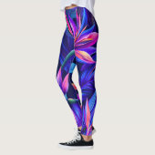 Mitternacht tropischer Regenwald Leggings (Links)