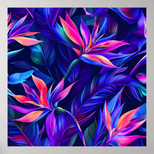 Mitternacht tropischer Regenwald Poster