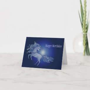 Mitternacht Unicorn Karte