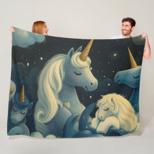 Mitternacht Unicorn Slumber Party Fleecedecke