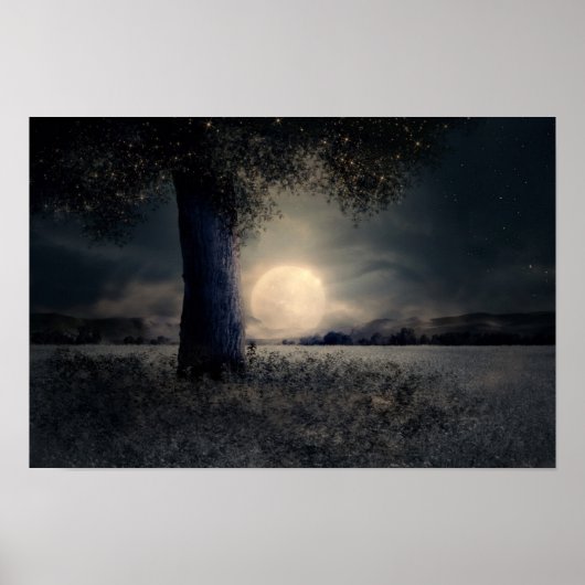 Mitternacht unter dem Baum Poster (Vorne)