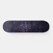 Mitternacht Velvet Damask | Indigo Lila Grunge Gla Skateboard (Horizontal)