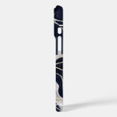 Mitternacht Venen - Abstraktes Marmormuster Case-Mate iPhone Hülle (Rückseite / Links)