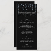 Mitternacht Vineyard Wedding Menu Menükarte (Vorne/Hinten)