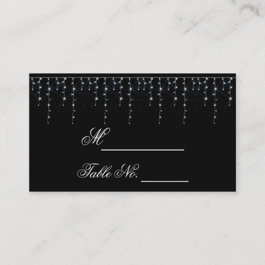 Mitternacht Vineyard Wedding Platzkarte (Vorderseite)