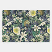 Mitternacht Vintage Botanische Große Geschenktasch Geschenkpapier Set (Vorderseite)